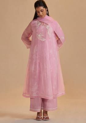 Fairy tale lilac semi festive kurta set 3