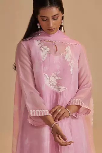 Fairy tale lilac semi festive kurta set