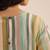 Shades of teal and green stripe cotton-linen co-ord set