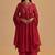 Rich red chanderi silk festive kurta set