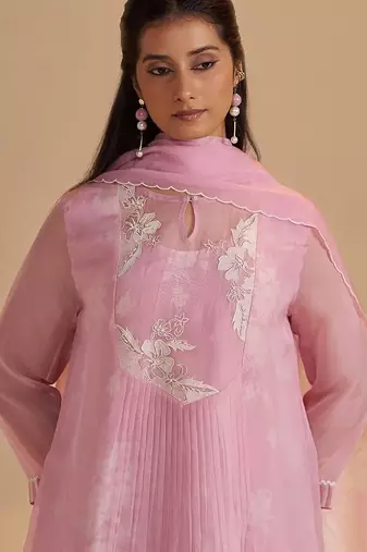 Fairy tale lilac semi festive kurta set