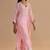 Blush pink silk kaftaan set