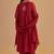 Rich red chanderi silk festive kurta set