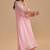 Blush pink silk kaftaan set