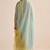 Shades of teal and yellow semi festive kurta set