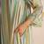 Shades of teal and yellow semi festive kurta set