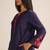 Deep blue mul-chanderi co-ord set