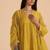 Mustard yellow chanderi kurta set