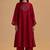 Maroon silk festival co-ord set