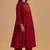 Maroon silk festival co-ord set