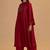Maroon silk festival co-ord set