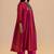 Wine and rani pink woven co-ord set