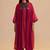 Wine and rani pink woven co-ord set