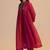 Wine and rani pink woven co-ord set