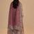 Mauve and beige orgenza silk kurta set