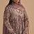 Mauve and beige orgenza silk kurta set