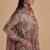 Mauve and beige orgenza silk kurta set