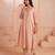 Blush pink mul chanderi embroidered kurta set