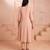 Blush pink mul chanderi embroidered kurta set