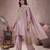 Lilac shimmer tissue embroidered kurta set