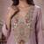 Lilac shimmer tissue embroidered kurta set