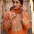 Rust orange mul chanderi embroidered kurta suit set