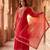 Crimson red mul chanderi embroidered anarkali suit