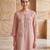 Blush pink floral embroidered kurta co ord set