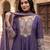 Royal purple mul chanderi embroidered kurta suit set