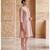 Blush pink floral embroidered kurta co ord set