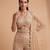 Champagne gold hand embroidered sequins cutdana palazzo set