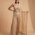 Champagne gold hand embroidered sequins cutdana palazzo set