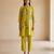 Lime green floral embroidered co ord set