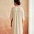 Ivory white textured cotton high low kurta set