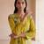 Lime green floral embroidered co ord set