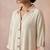 Ivory white textured cotton high low kurta set