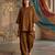 Chocolate brown textured cotton co ord set