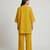 Mustard yellow textured cotton co ord set