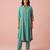 Sea green textured cotton kurta set