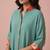 Sea green textured cotton kurta set