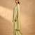 Green pearl cascade embellished cape set