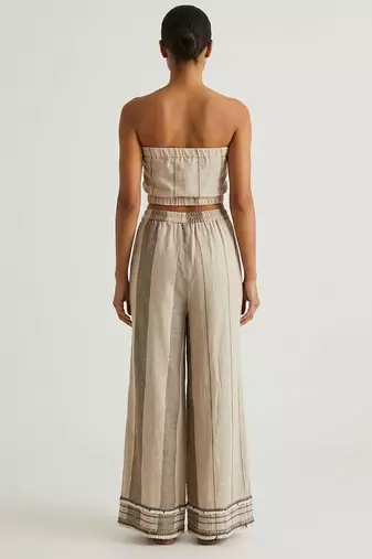 Ivory jute silk jacket co ord set
