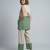 Off white green organza co ord set