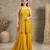 Golden crochet lace jute silk peplum sharara set