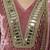 Old rose pink velvet mirror embellished kurta set