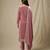 Old rose pink velvet mirror embellished kurta set