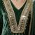 Emerald green mirror embellished velvet kurta set