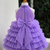 Lavender Tiered Party Wear Frock 