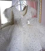 Sparkle Princess Party Wear Frock for Girls – Sequin Embellished Soft Net Dress