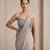 Grey embroidered lycra saree set